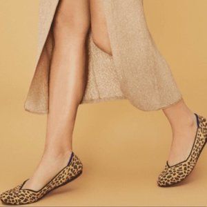 Rothy's Spotted Leopard Print Round Toe Flat